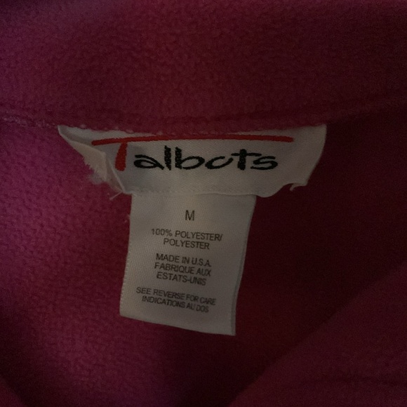 Talbots 1/4 zip fleece pullover - Picture 3 of 3